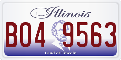 IL license plate B049563