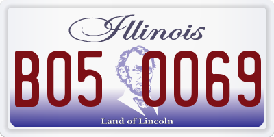 IL license plate B050069