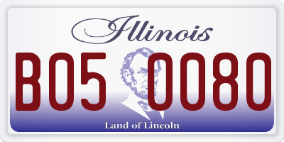 IL license plate B050080