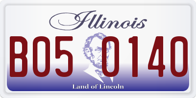 IL license plate B050140