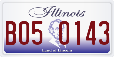 IL license plate B050143