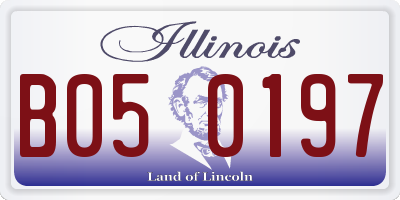 IL license plate B050197