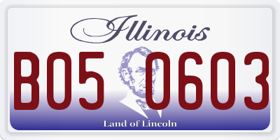 IL license plate B050603