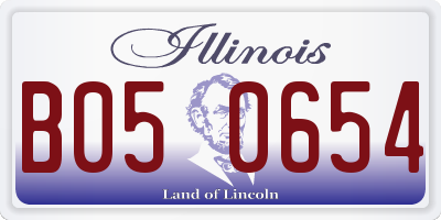 IL license plate B050654