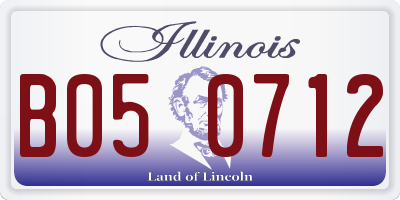 IL license plate B050712