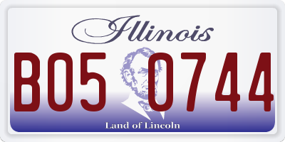 IL license plate B050744