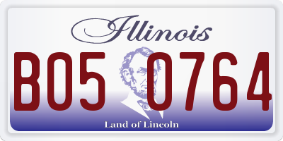 IL license plate B050764