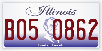 IL license plate B050862