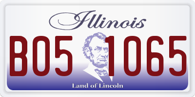 IL license plate B051065