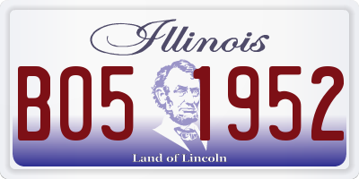 IL license plate B051952