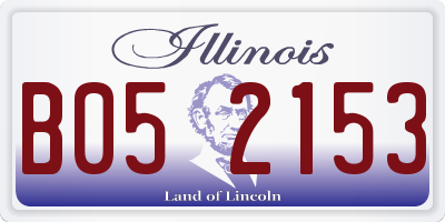 IL license plate B052153