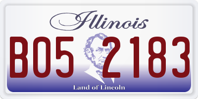 IL license plate B052183