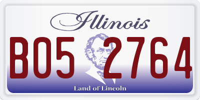 IL license plate B052764