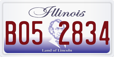 IL license plate B052834
