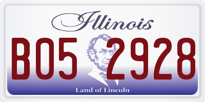 IL license plate B052928