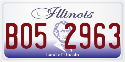 IL license plate B052963