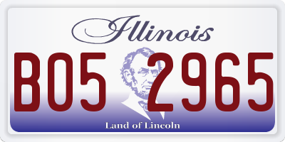 IL license plate B052965