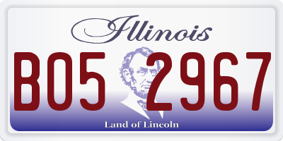 IL license plate B052967