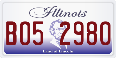 IL license plate B052980