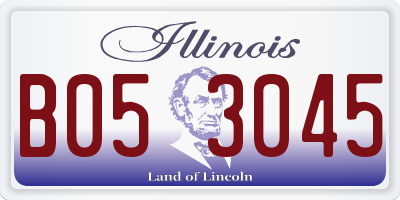 IL license plate B053045