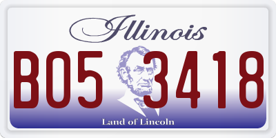 IL license plate B053418