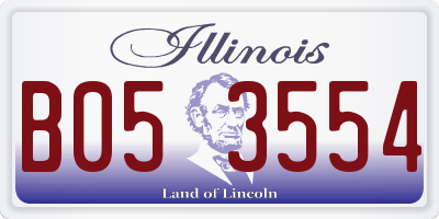 IL license plate B053554