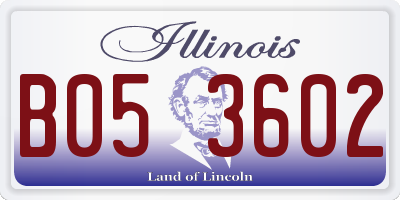 IL license plate B053602