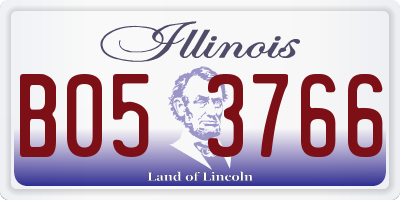 IL license plate B053766