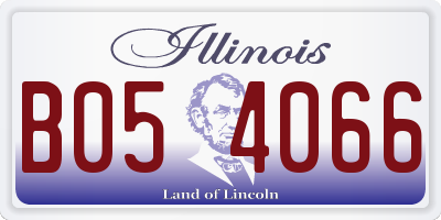 IL license plate B054066