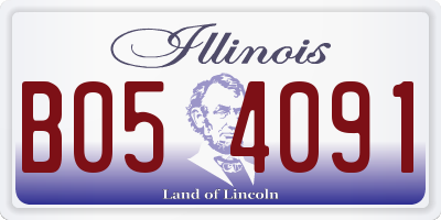 IL license plate B054091