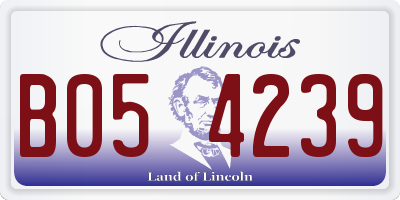 IL license plate B054239