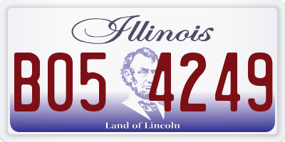 IL license plate B054249