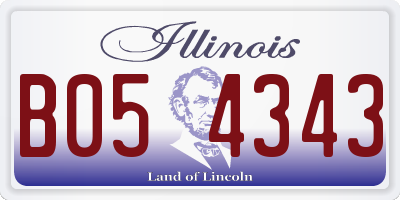 IL license plate B054343