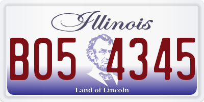 IL license plate B054345