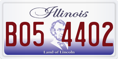 IL license plate B054402