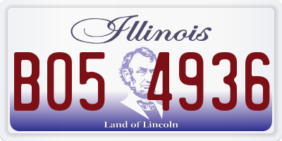 IL license plate B054936