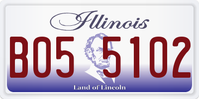 IL license plate B055102