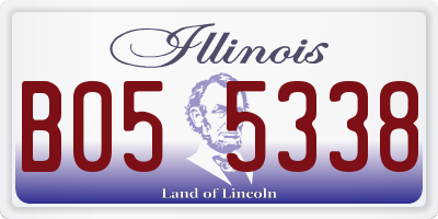 IL license plate B055338