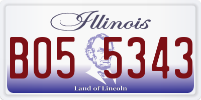 IL license plate B055343