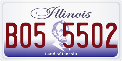 IL license plate B055502