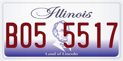 IL license plate B055517