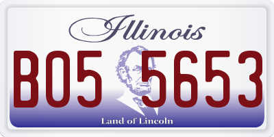 IL license plate B055653