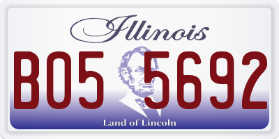 IL license plate B055692