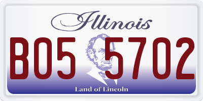 IL license plate B055702