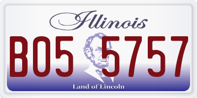 IL license plate B055757