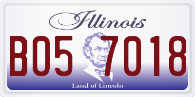 IL license plate B057018