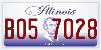 IL license plate B057028