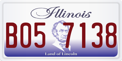 IL license plate B057138