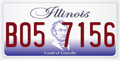 IL license plate B057156