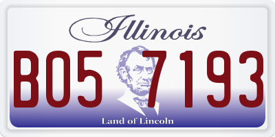 IL license plate B057193
